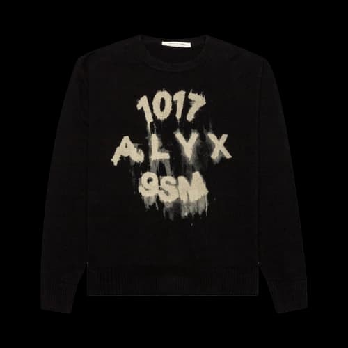 1017 ALYX 9SM Treated Logo Crewneck 'Black'