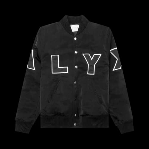 1017 ALYX 9SM Nylon Logo Varsity Jacket 'Black'