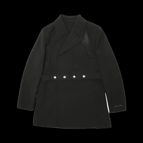 1017 ALYX 9SM Double Breasted Woven Trench Coat 'Black'