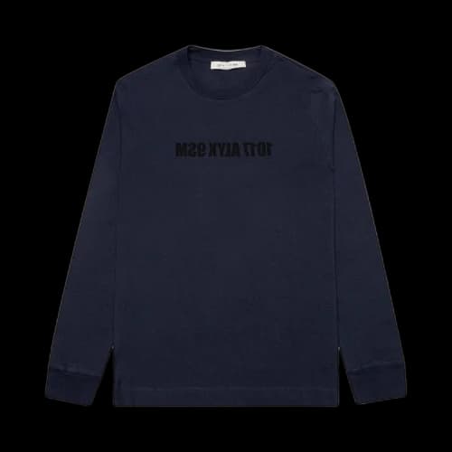 1017 ALYX 9SM Mirrored Logo Long-Sleeve Tee 'Navy'