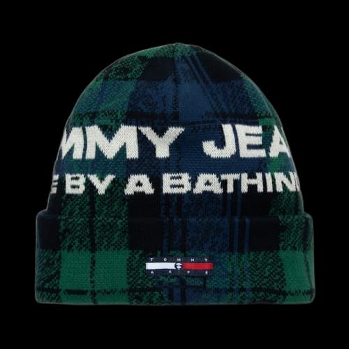 BAPE x Tommy Logo Jacquard Knit (AAPE Exclusive) Beanie Navy Green
