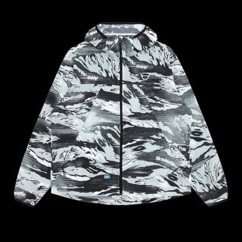 AAPE AAPEUNVS Unvs Patterned Hooded Jacket 'Black/Grey'