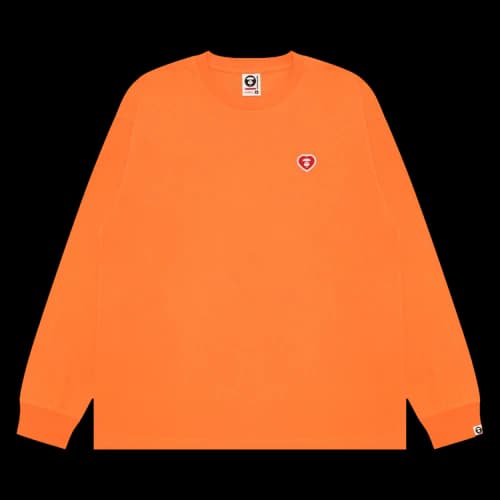 AAPE AAPENOW Heart Long Sleeve Tee 'Orange'