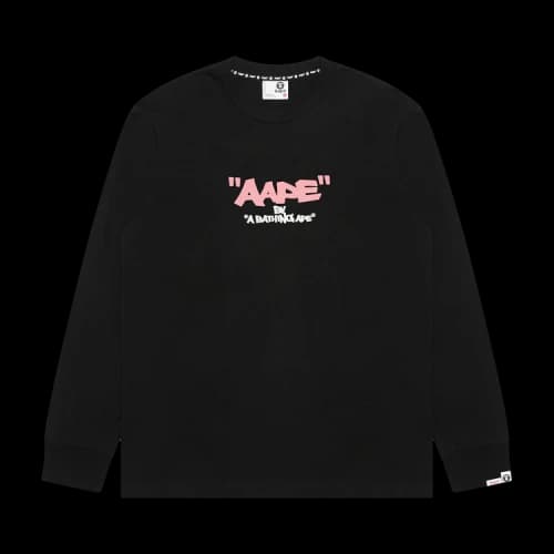 AAPE Graphic Long Sleeve Tee 'Black'