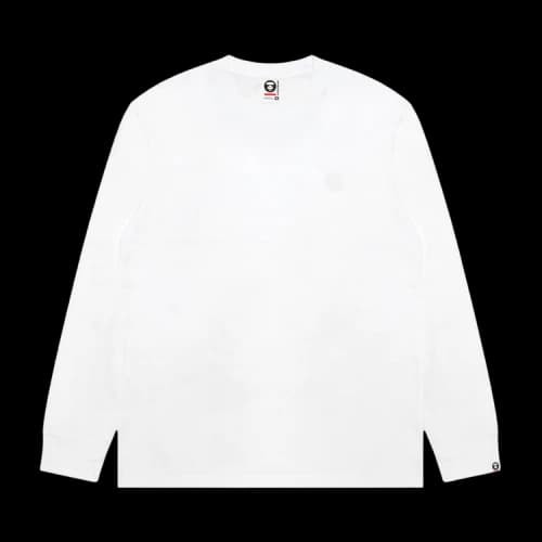 AAPE AAPENOW Moonface Long Sleeve Tee 'White'