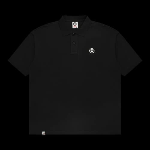 AAPE AAPENOW Moonface Polo Shirt 'Black'