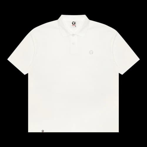 AAPE AAPENOW Moonface Polo Shirt 'White'