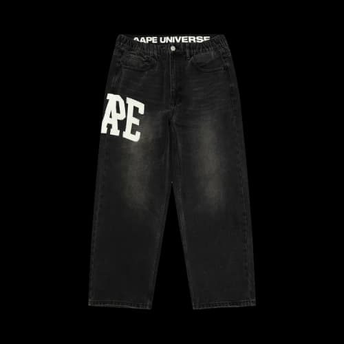 AAPE Sport Logo Jeans 'Black'