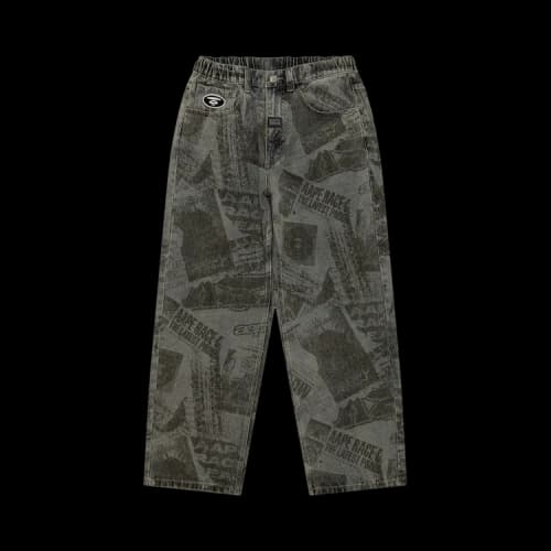 AAPE Moonface Printed Jeans 'Blue/White'