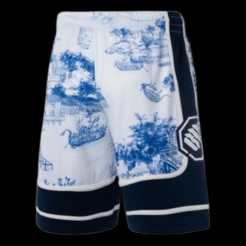 Li-Ning BadFive Graphic Loose Fit Basketball Shorts 'White Blue'