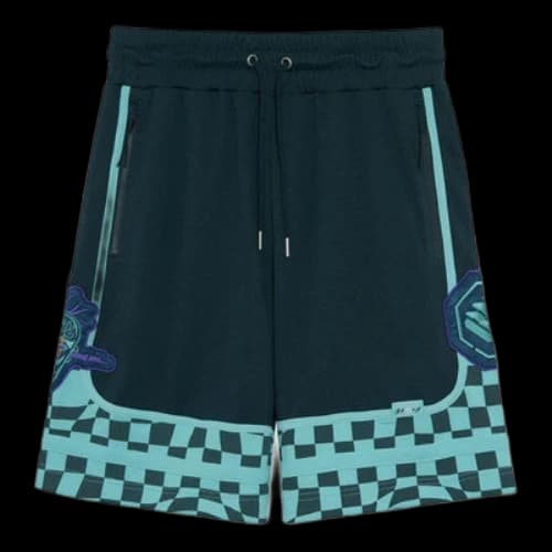 Li-Ning BadFive Checkerboard Basketball Competition Shorts 'Dark Blue Mint'