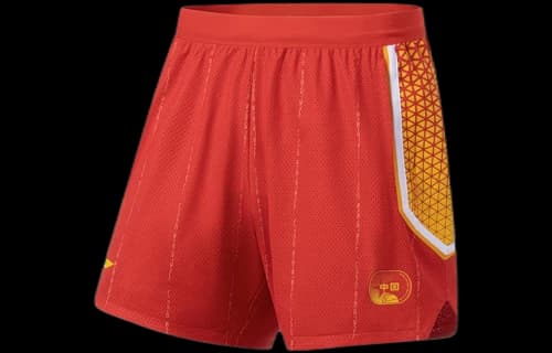 Li-Ning Graphic Basketball Shorts 'Red Yellow'