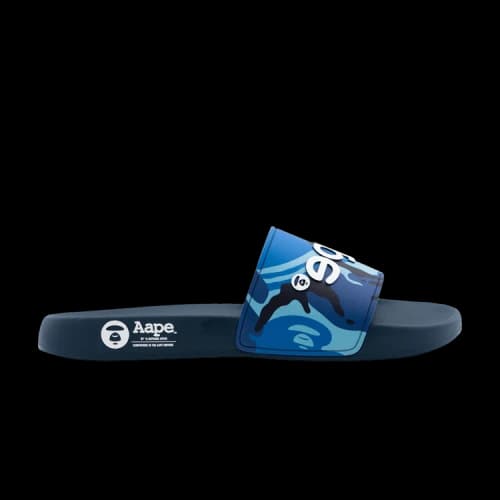 AAPE Logo Slide 'Blue Camo'