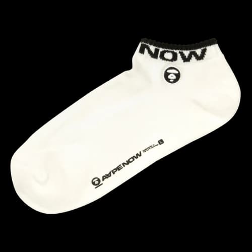 AAPE AAPENOW Moonface Ankle Socks 'White'