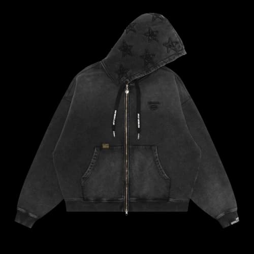 AAPE Moonface Zip-Up Hoodie 'Grey'
