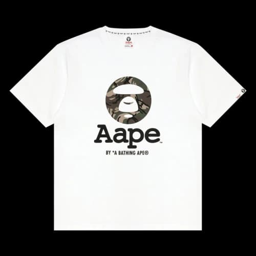 AAPE AAPEUNVS Unvs Camo Moonface Tee 'White'