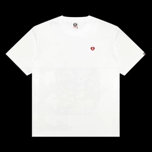 AAPE AAPENOW Heart Moonface Tee 'White'