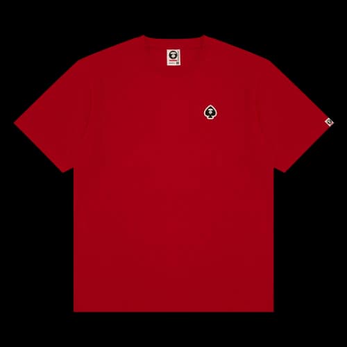AAPE AAPENOW Spades Moonface Tee 'Red'