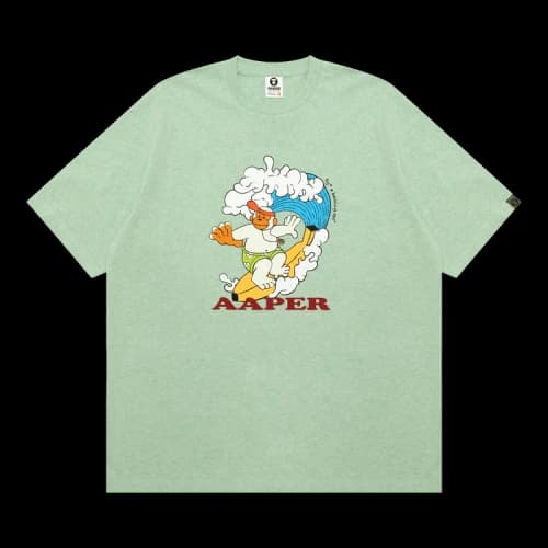 AAPE AAPER Graphic Tee 'Green/Heather'