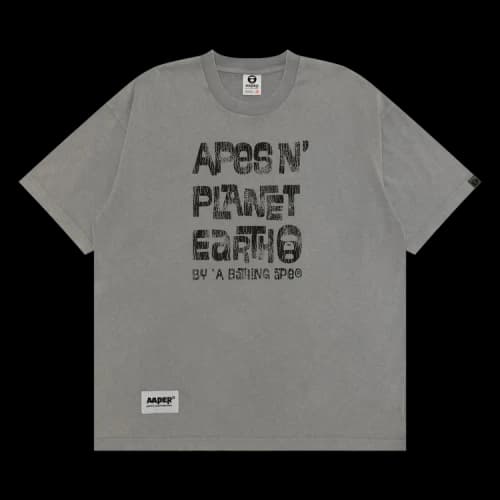 AAPE AAPER Graphic Tee 'Grey/Light'