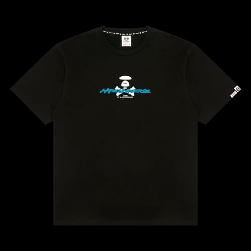 AAPE AAPEUNVS Unvs Graphic Tee 'Black'