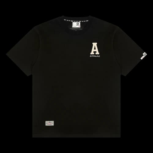 AAPE Sports Letter Patch Tee 'Black'