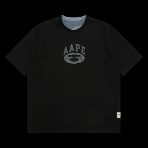 AAPE Moonface Logo Tee 'Black'