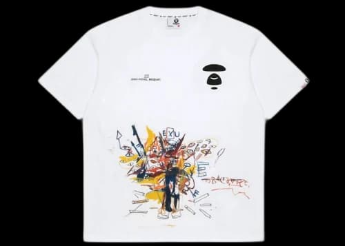 BAPE x Jean Michel Basquiat #4 Tee White