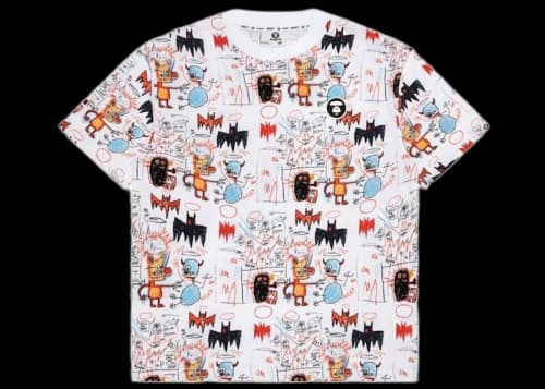 BAPE x Jean Michel Basquiat #5 Tee White Multi