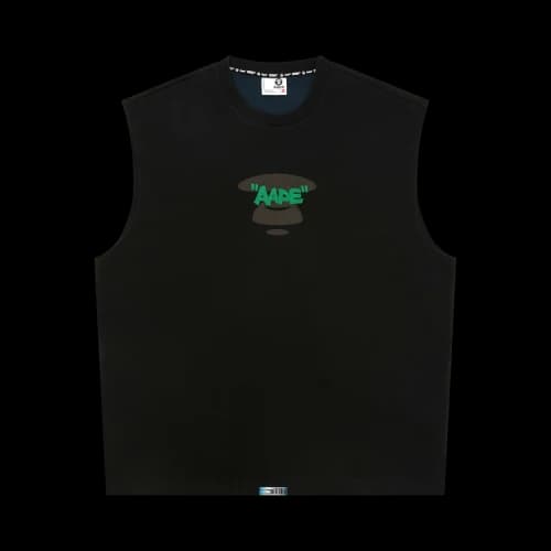 AAPE Moonface Logo Tank Top 'Black'