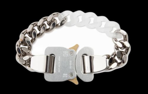 1017 ALYX 9SM Metal And Nylon Chain Bracelet 'Silver/Transparent'