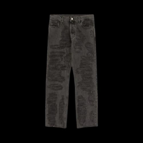 1017 ALYX 9SM Destroyed Embroidery Jean 'Black'