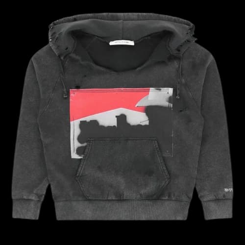 1017 ALYX 9SM Destroyed Mark Flood Box Hoodie 'Black'