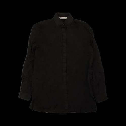 1017 ALYX 9SM Crosshatch Logo Long-Sleeve Button Down Shirt 'Black'