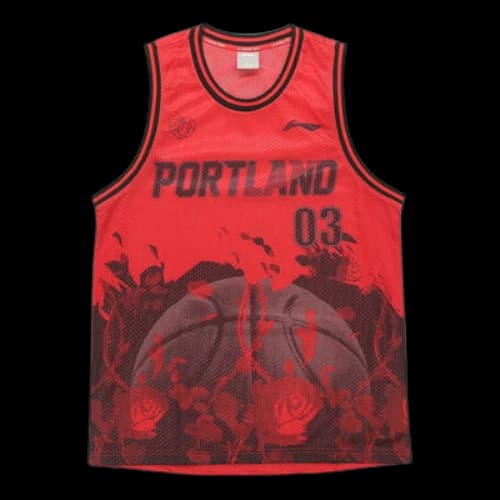 Li-Ning Portland Custom Basketball Jersey 'Red Grey'