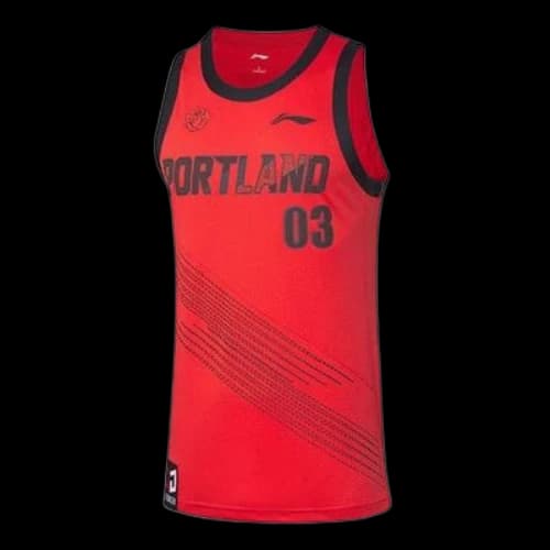 Li-Ning C.J. McCollum-1 Basketball Jersey 'Red Black'