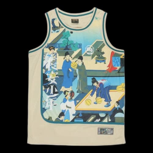 Li-Ning x BADFIVE Graphic Printed Jersey 'Beige Multi'