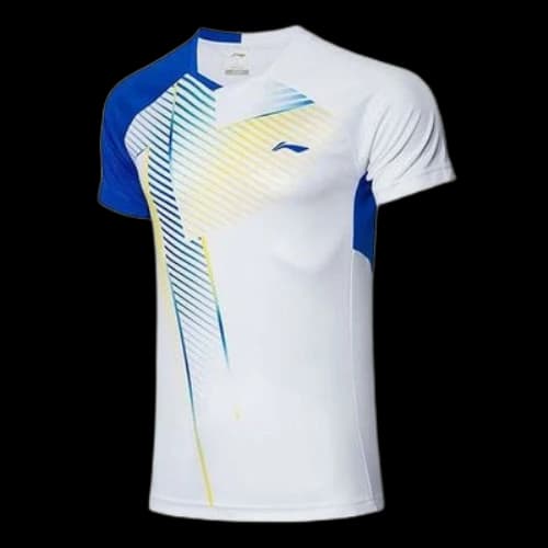 Li-Ning Badminton Sportswear Short Sleeve T-shirt 'White Blue'