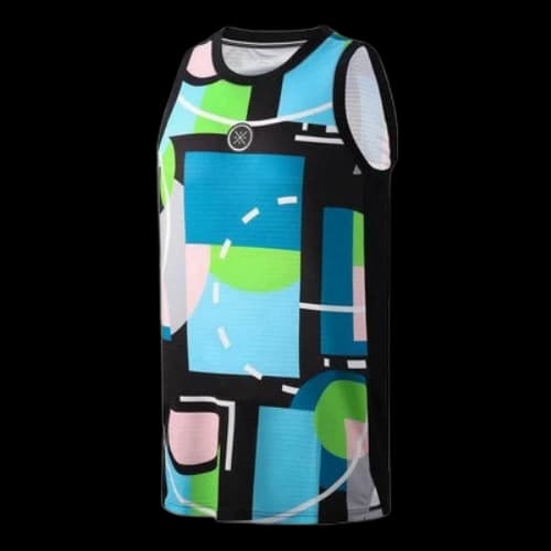 Li-Ning Sports Colorblock Training Jersey 'Black Blue Green'