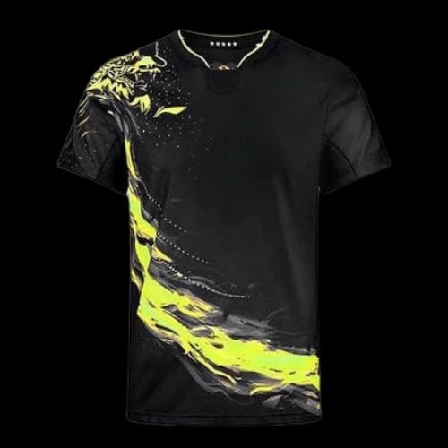 Li-Ning Fast-Dry Table Tennis Dragon T-Shirt 'Black Yellow'