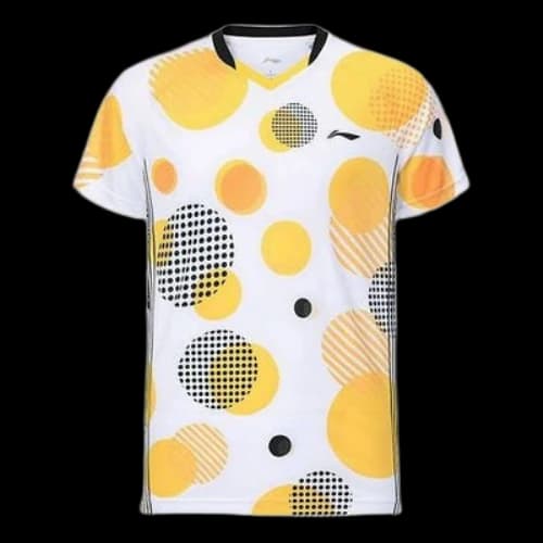 Li-Ning Badminton Wear Game Shirt 'White Yellow'