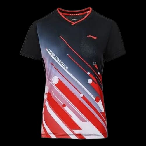 Li-Ning Table Tennis Series Casual Sports tournament Quick Dry Short Sleeve 'Black' (Women's)