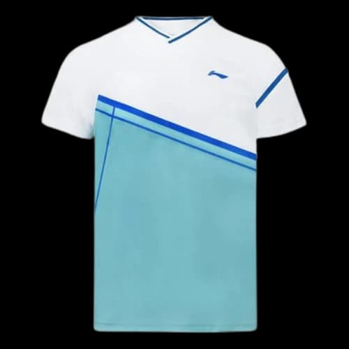 Li-Ning Badminton Series Colorblock Breathable Training Sports Short Sleeve Couple Style White