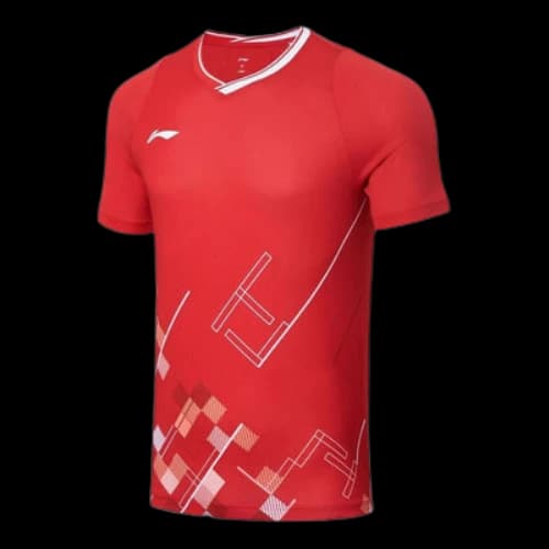 Li-Ning Graphic Badminton Competition T-shirt 'Red'