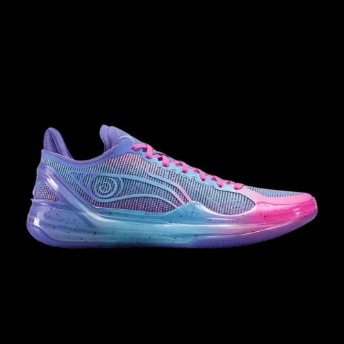 Li-Ning Li Ning Liren 4 V2 Cushioning Slip Resistant Support Lightweight Rebound Low top Basketball Shoes Men's Blue Purple