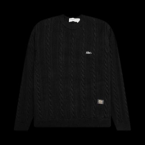 Advisory Board Crystals Cableknit Crewneck 'Anthracite Black'