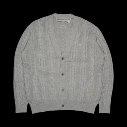 Advisory Board Crystals Cable Knit Cardigan 'Grey'