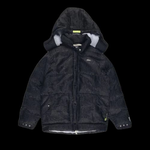 Advisory Board Crystals Moire Puffer Coat 'Black'