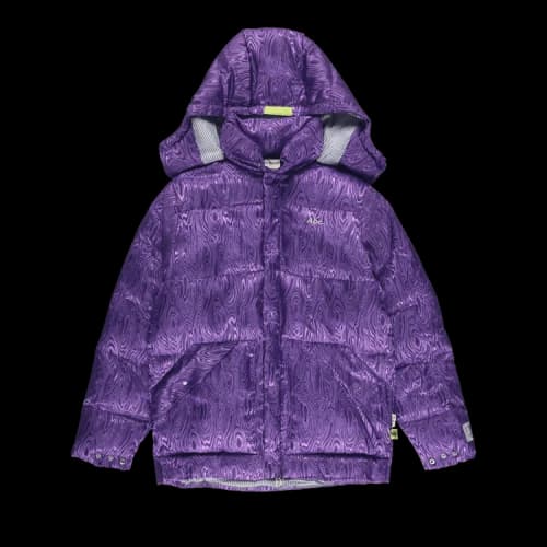 Advisory Board Crystals Moire Puffer Coat 'Purple'