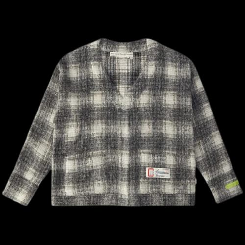 Advisory Board Crystals Shaggy Beavercheck Cardigan 'Black'